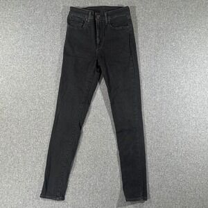 Levis‎ 721 High Rise Skinny Jeans Womens 27x30 Black Stretch Denim High Waist